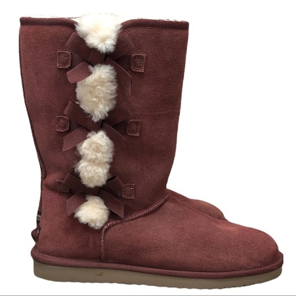 Dusty Rose color Victoria Tall Koolaburra Ugg Boots sz 12 - Picture 2 of 7